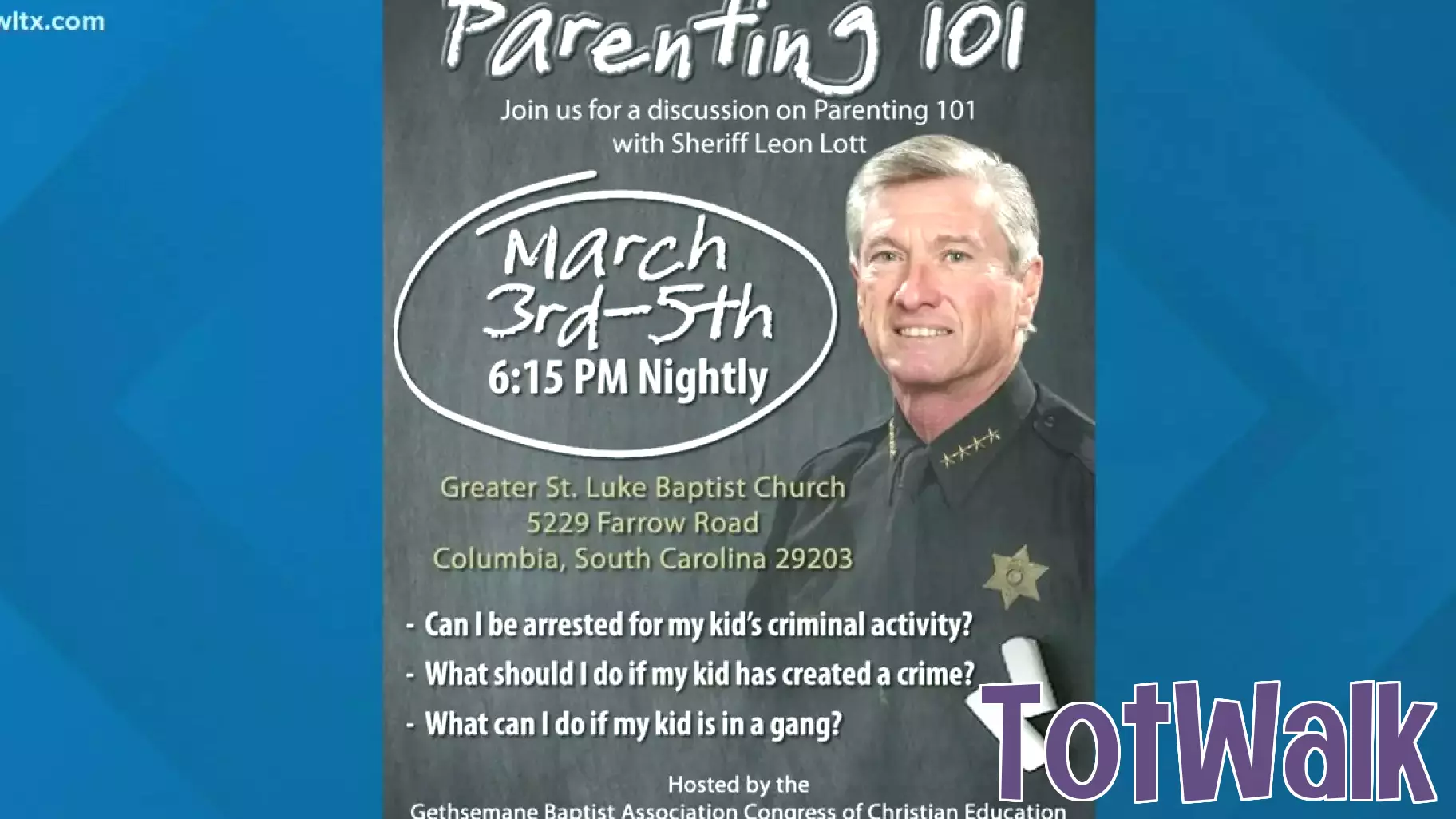 Free Parenting Class Hosted by Sheriff Leon Lott